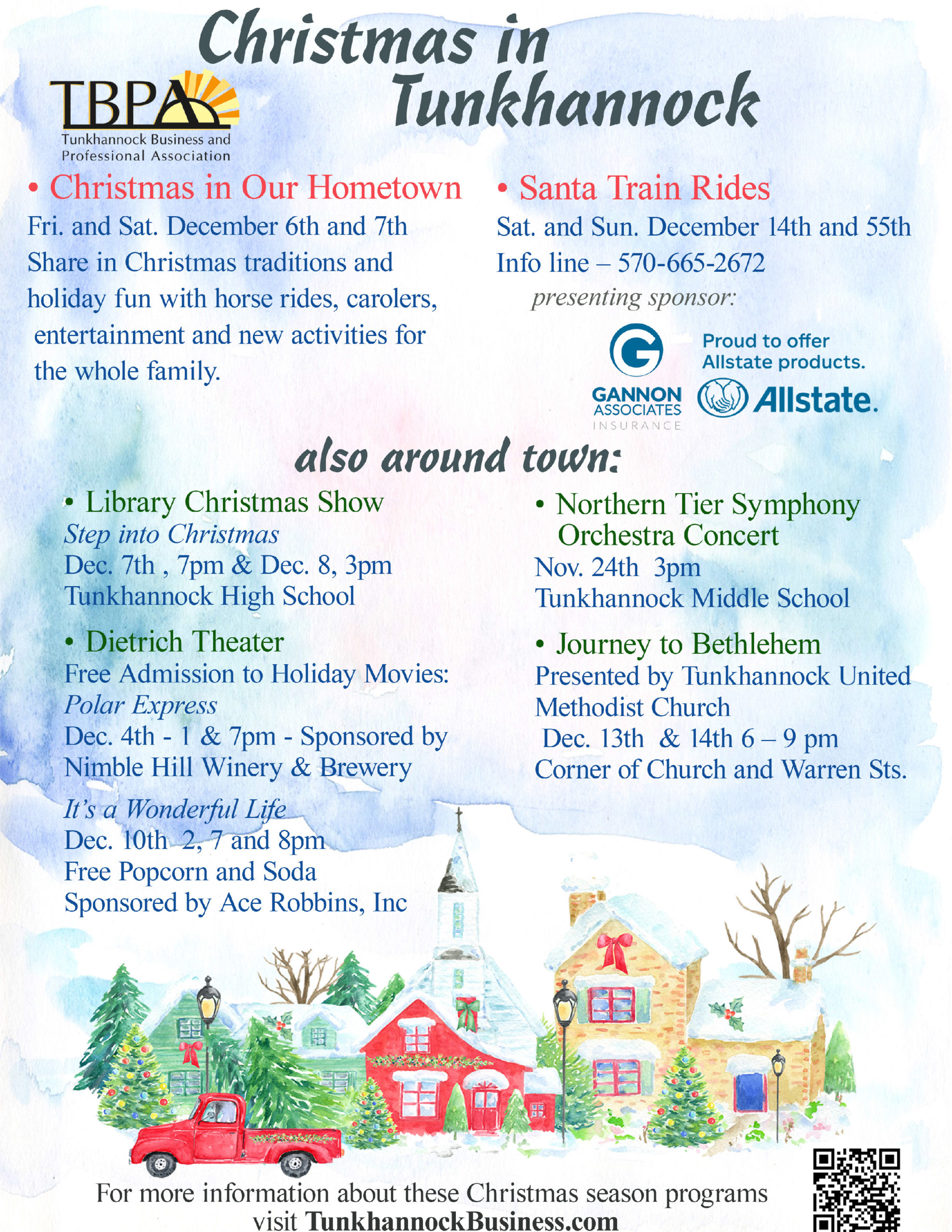 Christmas In Our Hometown Tunkhannock Business & Professional Association