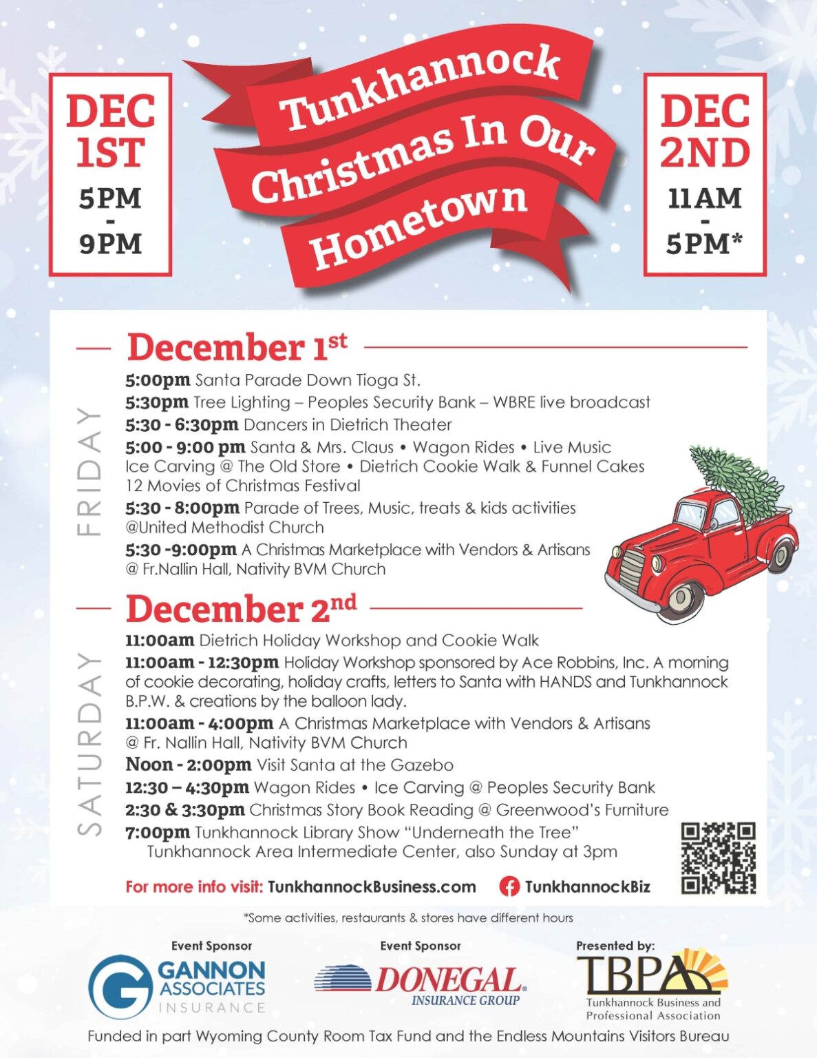 Christmas In Our Hometown Tunkhannock Business & Professional Association